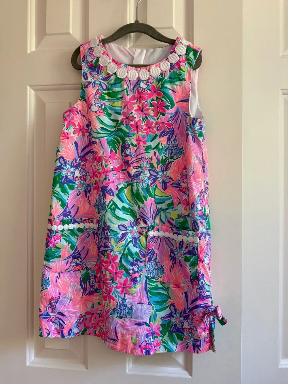 Lilly Pulitzer x Disney Pink, Green & Blue Floral Shift Dress